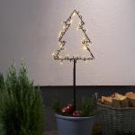 Reduzierte Schwarze LED-Lichterbäume mit Weihnachts-Motiv mit Timer 