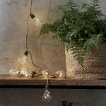 Beige LED Lichterketten mit Weihnachts-Motiv aus Kunststoff mit Timer 