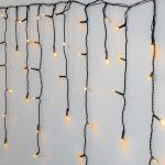 Goldene Eisregen-Lichterketten mit Weihnachts-Motiv 
