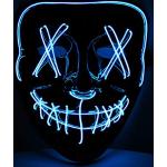 LED Maske blau - mit 3 x Lichteffekten Mottoparty
