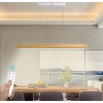 Reduzierte Weiße Minimalistische LED-Pendelleuchten aus Holz höhenverstellbar 