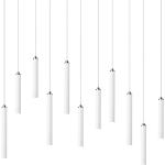 Reduzierte Weiße Trio LED-Pendelleuchten aus Metall 