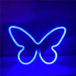Reduzierte Blaue Neonlicht mit Insekten-Motiv batteriebetrieben 