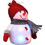 Rote Schneemänner aus Kunststoff LED beleuchtet 