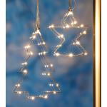 Fensterbilder Weihnachten mit Baummotiv LED beleuchtet 