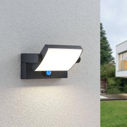 Lindby LED-Solar-Außenwandlampe Sherin, Bewegungsmelder