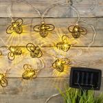 Gelbe Solarlichterketten & Lichterketten für Außen mit Weihnachts-Motiv 