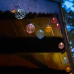 Hellblaue Solarlichterketten & Lichterketten für Außen mit Weihnachts-Motiv 