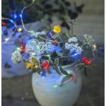 Silberne Solarlichterketten & Lichterketten für Außen mit Weihnachts-Motiv 