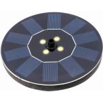 Kaemingk LED Solar Teichpumpe leuchtend schwimmende Fontäne Springbrunnen Gartenteich - schwarz Kunststoff 8720194420782