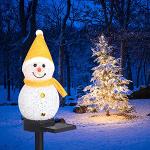 Gelbe Isaken Schneemänner aus Kunststoff Solar 