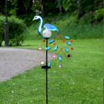Reduzierte 80 cm Deko-Vögel für den Garten aus Glas LED beleuchtet 