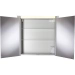 Silberne Moderne Jokey Spiegelschränke aus Aluminium LED beleuchtet Breite 0-50cm, Höhe 0-50cm, Tiefe 0-50cm 