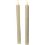 Cremefarbene 25 cm Runde LED Kerzen mit beweglicher Flamme 