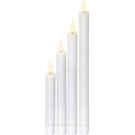 Reduzierte Weiße LED Kerzen mit beweglicher Flamme 4-teilig 