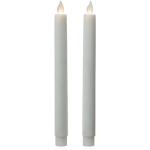 Reduzierte Weiße 24 cm LED Kerzen mit beweglicher Flamme aus Kunststoff 2-teilig 