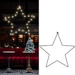 Schwarze Cepewa Außen-Weihnachtssterne aus Eisen LED beleuchtet 