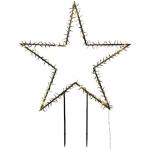 Schwarze Star-Max Außen-Weihnachtssterne aus Metall LED beleuchtet 