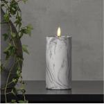 Graue Runde LED Kerzen mit beweglicher Flamme aus Zement 