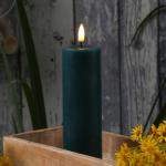 Reduzierte Petrolfarbene 15 cm LED Kerzen 