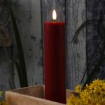 Reduzierte Bordeauxrote 20 cm LED Kerzen 