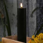 Reduzierte Schwarze 20 cm LED Kerzen 