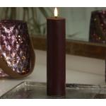 Reduzierte Bordeauxrote 20 cm LED Kerzen 