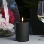 Schwarze Moderne 10 cm LED Kerzen mit Timer aus Kunststoff 
