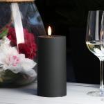Schwarze Moderne 15 cm LED Kerzen mit Timer aus Kunststoff 