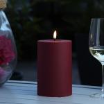 Bordeauxrote Moderne 15 cm LED Kerzen mit Timer aus Kunststoff 