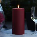 Bordeauxrote Moderne 20 cm LED Kerzen mit Timer aus Kunststoff 