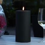 Schwarze Moderne 20 cm LED Kerzen mit Timer aus Kunststoff 