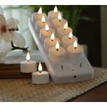 Reduzierte Weiße LED Kerzen mit beweglicher Flamme 12-teilig 