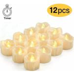 Reduzierte Gelbe 18 cm LED Kerzen mit Timer 