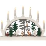 Bunte Tischlampen & Tischleuchten mit Weihnachts-Motiv aus Holz mit Timer 