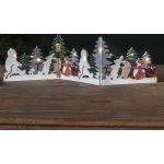Bunte Tischlampen & Tischleuchten mit Weihnachts-Motiv aus Holz mit Timer 