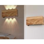 LED Wandleuchte Holz rechteckig 21cm breit Up and Down indirekte Wandbeleuchtung