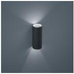 Anthrazitfarbene Helestra LED Wandlampen aus Aluminium dimmbar 