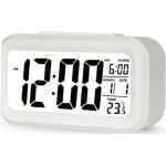 LED Wecker Digital Alarmwecker Tisch Uhr Kalender Beleuchtet Schlummerfunktion 