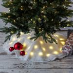 Reduzierte Weiße Runde Weihnachtsbaumdecken 
