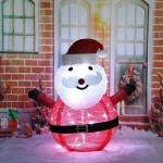Reduzierte Rote Garten-Weihnachtsmänner aus Stoff LED beleuchtet 