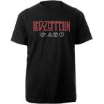 Schwarze Led Zeppelin Herrenbandshirts 