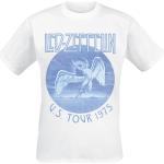 Weiße Led Zeppelin Rundhals-Ausschnitt Herrenbandshirts Größe XXL für Festivals 