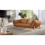 Reduzierte Orange Sofanella Estella Lounge Sofas aus Leder Breite 50-100cm, Höhe 200-250cm, Tiefe 50-100cm 3 Personen 