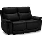 Schwarze Moderne Zweisitzer-Sofas aus Glattleder mit verstellbarer Rückenlehne Breite 150-200cm, Höhe 100-150cm, Tiefe 50-100cm 2 Personen 