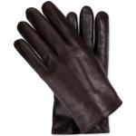 Reduzierte Dunkelbraune TCHIBO Lederhandschuhe aus Leder für Herren Größe 9.5 für den für den Herbst 