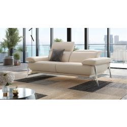 Leder Sofa BIANCO 2-Sitzer Couch Relaxsofa