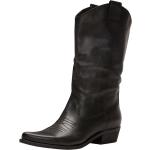 Schwarze Felmini Cowboy-Boots & Cowboystiefeletten aus Leder Größe 40 
