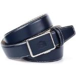 Blaue Bestickte Anthoni Crown Ledergürtel aus Leder für Damen Länge 95 