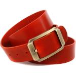 Rote Casual Ledergürtel aus Leder für Damen 
